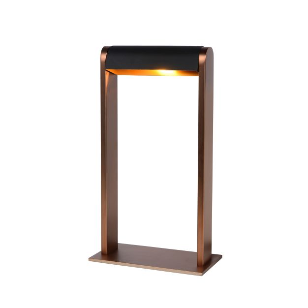 Lucide Loras - Tischleuchte - 18 x 9 x 32,5 cm - 3-stufig dimmbar - Kaffee und Schwarz