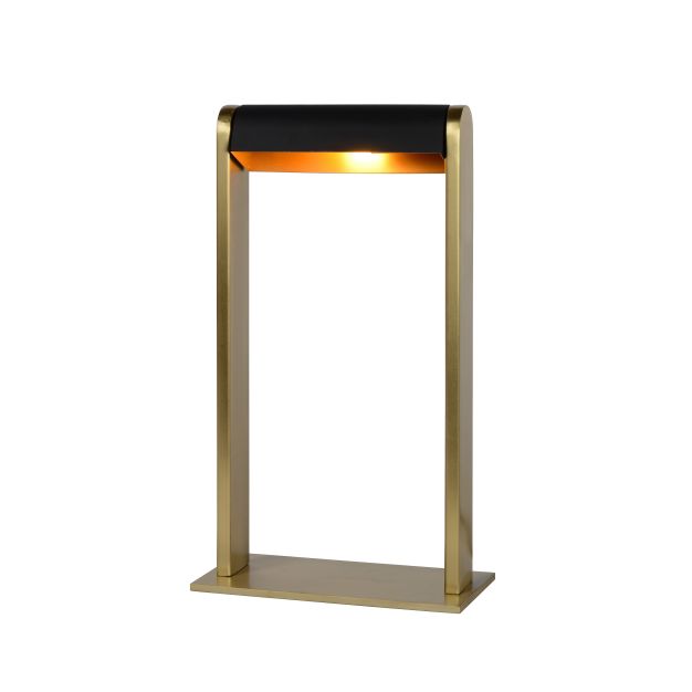 Lucide Loras - Tischleuchte - 18 x 9 x 32,5 cm - matt gold und schwarz