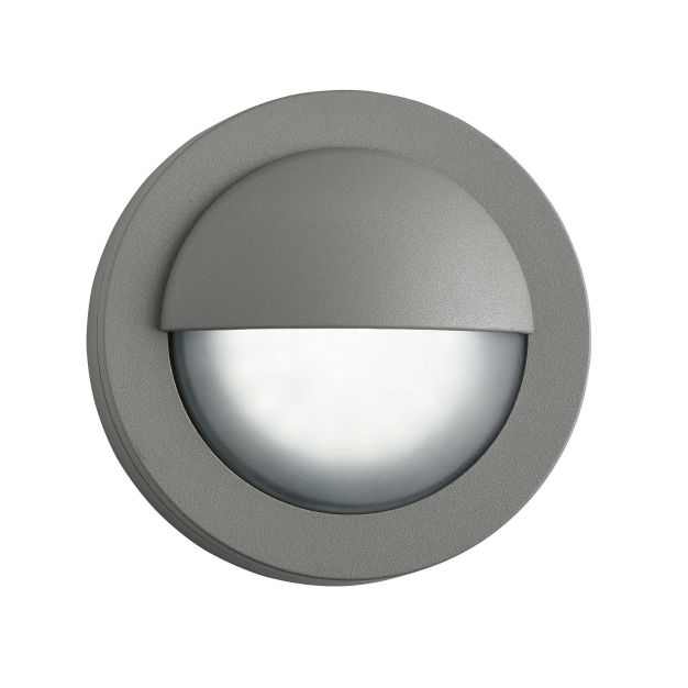 Searchlight Cardiff - Außenwandleuchte - 14 x 14 cm - 3W LED inkl - IP44 - grau