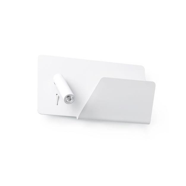 Faro Suau Right - Wandleuchte mit Schalter und USB-Anschluss - 28 x 12 x 15,5 cm - 3W LED inkl. - matt weiß