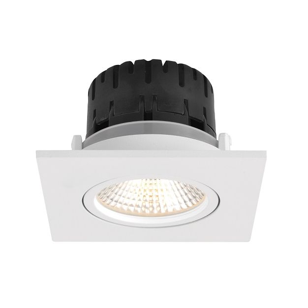 Artdelight Austin - Einbaustrahler - 85 x 85 mm, Ø 68 mm Einbaumaß - inkl. 6W dimmbarer LED - weiß