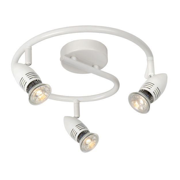 Lucide Caro 3 - Aufbaustrahler - Ø 31 x 13 cm - 3 x 5W LED inkl. - weiß