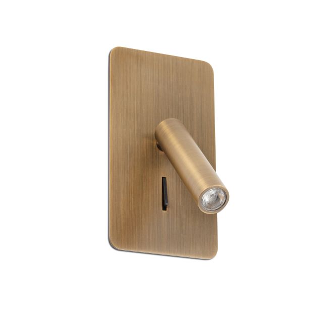 Faro Suau - Wandleuchte mit Schalter - 9,5 x 17 cm - 3W LED inkl. - Bronze