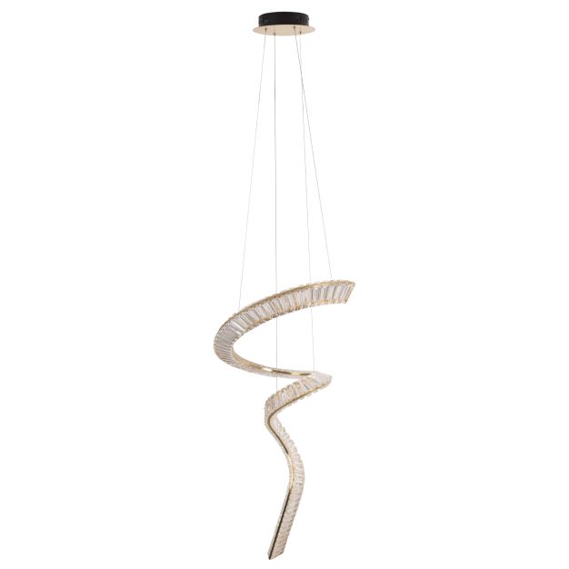 Maxlight Charm - Hängeleuchte - Ø 60 x 200 cm - 60W LED inkl - gebürstetes Gold