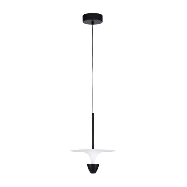 Nova Luce Luet - Hängelampe - Ø 26 x 180 cm - 11W LED inkl. - sand schwarz und weiß