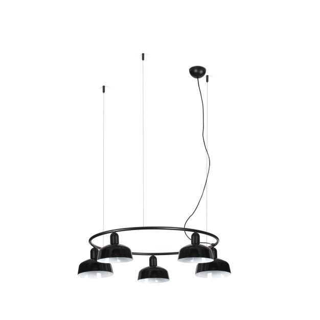 Faro Tatawin S - Hängeleuchte - Ø 90 x 100 x 210 cm - schwarz satiniert und schwarz glänzend