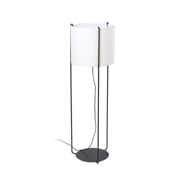 Faro Drum - Stehleuchte - 120 cm - schwarz und beige