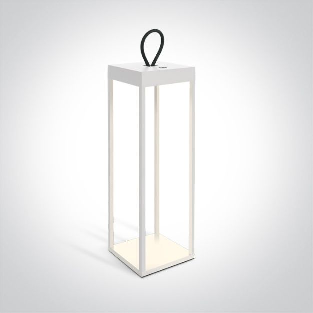 ONE Light Rechargeable Path Light - Tischleuchte - 15 x 15 x 50 cm - 2.2W dimmbare LED inkl - IP65 - weiß