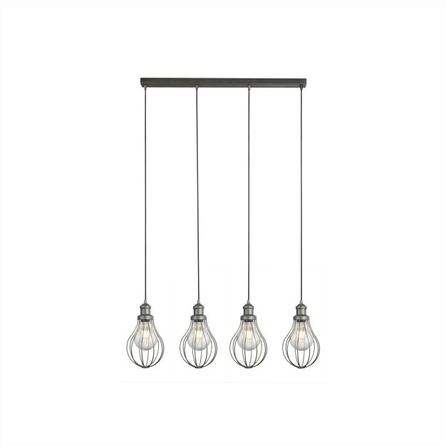 Searchlight Balloon Cage - Pendelleuchte - 81 x 15 x 120 cm - silber
