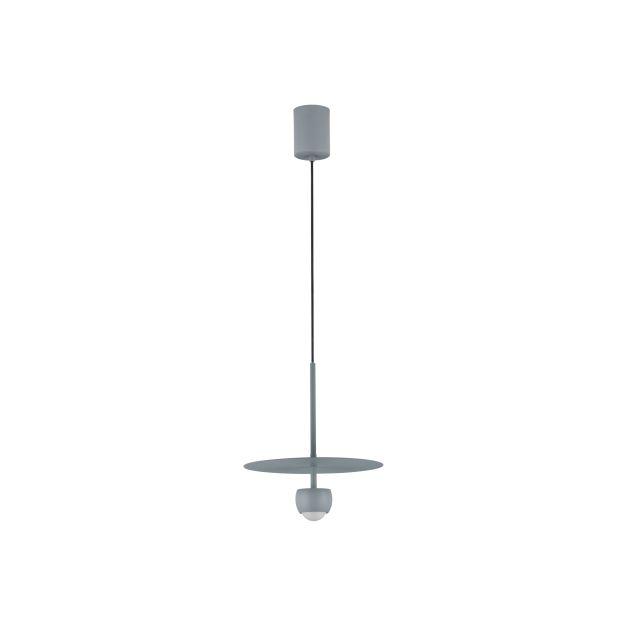 Nova Luce Edem - Hängelampe - Ø 30 x 217 cm - 8W LED inkl. - Bläulich Grau