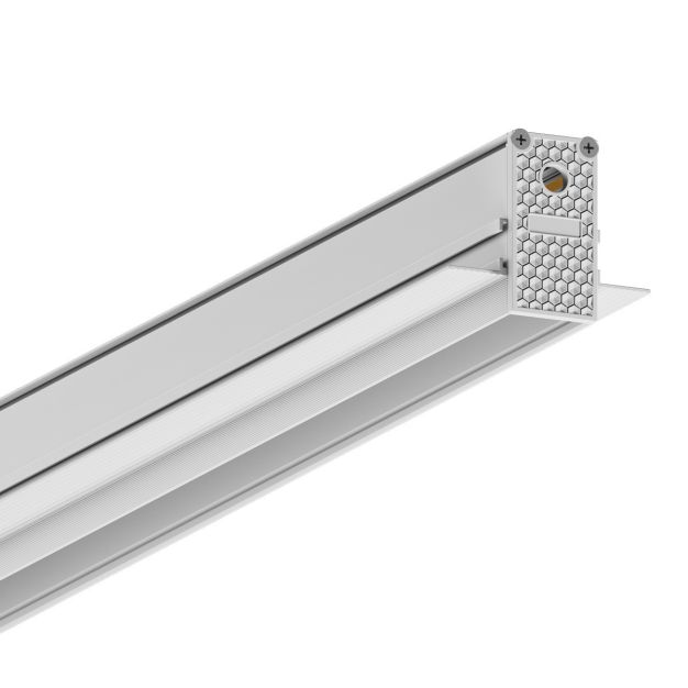 VK Lighting Eiva - magnetisches Schienensystem - Einbauprofil für 12 mm Gipskartonplatten - 2,7 x 5,6 cm - DALI dimmbar - weiß