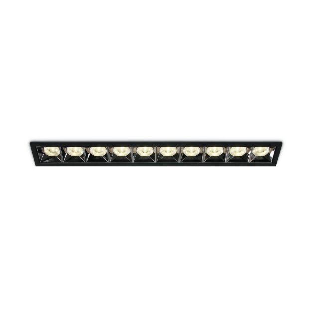 ONE Light Mirror Square Boxes - Einbaustrahler - 395 x 54 mm, 386 x 45 mm Einbaumaß - 40W LED inkl. - schwarz