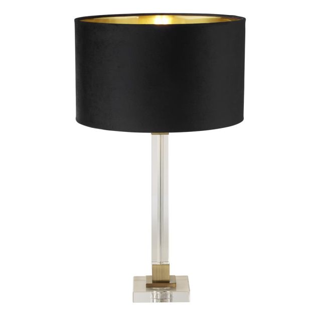 Searchlight Scarborough - Tischleuchte - Ø 40 x 67 cm - Messing, Gold und Schwarz