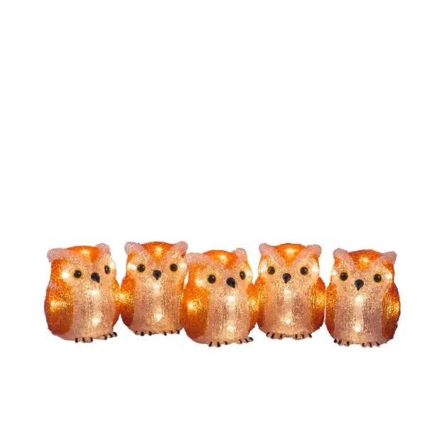 Konstsmide Weihnachtsbeleuchtung - 5 dekorative Vögel - 11 x 7 x 400 cm - IP44 - mehrfarbig