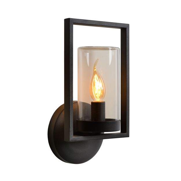 Lucide Nispen - Außenwandleuchte - 16 x 13 x 31 cm - IP44 - schwarz