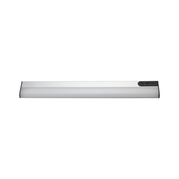 Integral LED Schrankleuchte mit Sensor - 1,4 x 4,5 x 35 cm - 1,7 W dimmbare LED inkl. - Wellen-Dimmfunktion - wiederaufladbare Batterie 5 V - Aluminium