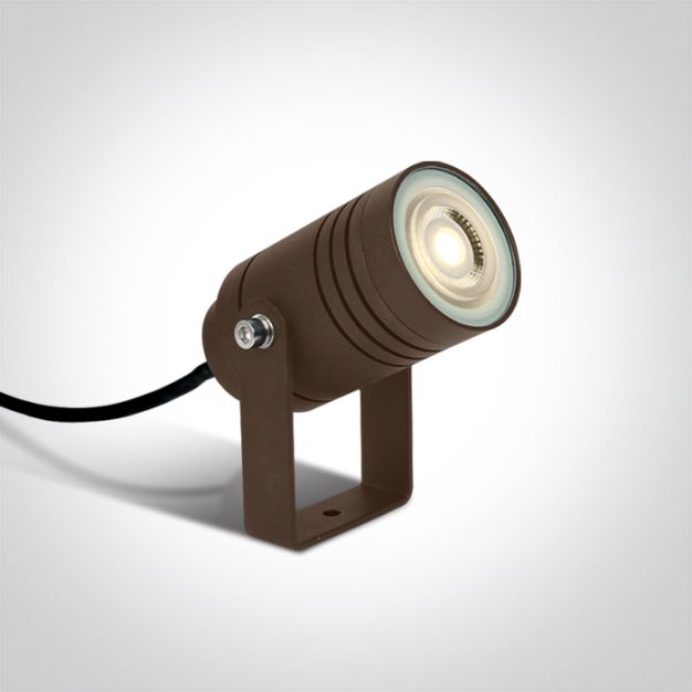 ONE Light GU10 Garden Spots - Bodenspot auf Erdspieß - 13,2 x 11,2 cm - IP65 - braun
