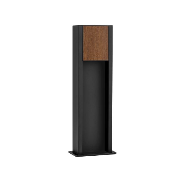 Nova Luce Kioo - Gartenleuchte - 14 x 50 x 8 cm - 11W LED inkl. - IP65 - Sand schwarz und Holz