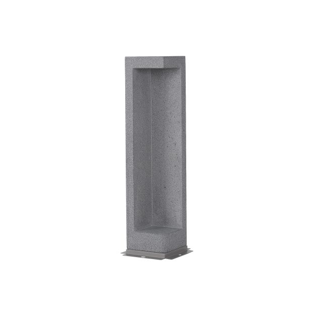 Nova Luce Grante - Gartenleuchte - 12 x 12 x 53 cm - 5W LED inkl. - IP65 - grau