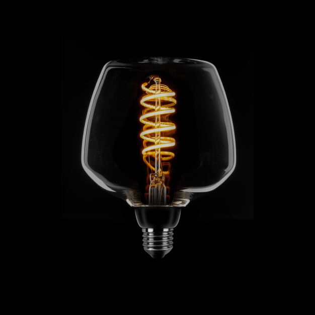 ETH LED Spiral Deco - E27 - dimtone - 8W - 2700K bis 2200K - geräuchert