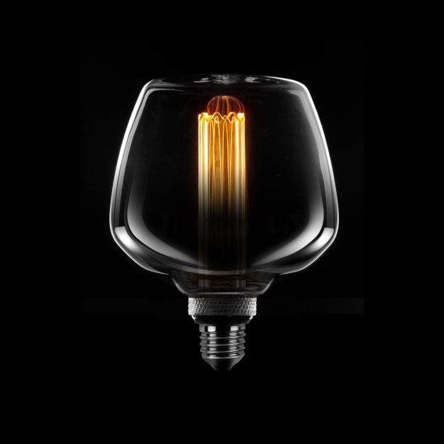 ETH Deco Filament LED 23SC - 12 x 16 cm - E27 - 3 Stufen dimmbar - 1W/2.5W/5W - 1800K - geräuchert und transparent