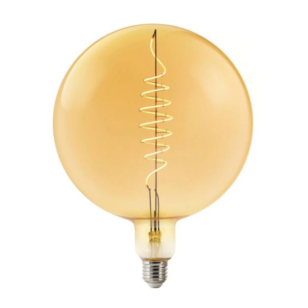 Nordlux Smart LED-Lampe - intelligente Beleuchtung - Ø 20 x 26 cm - E27 - 4,7W - Dimmfunktion über App - Bernstein
