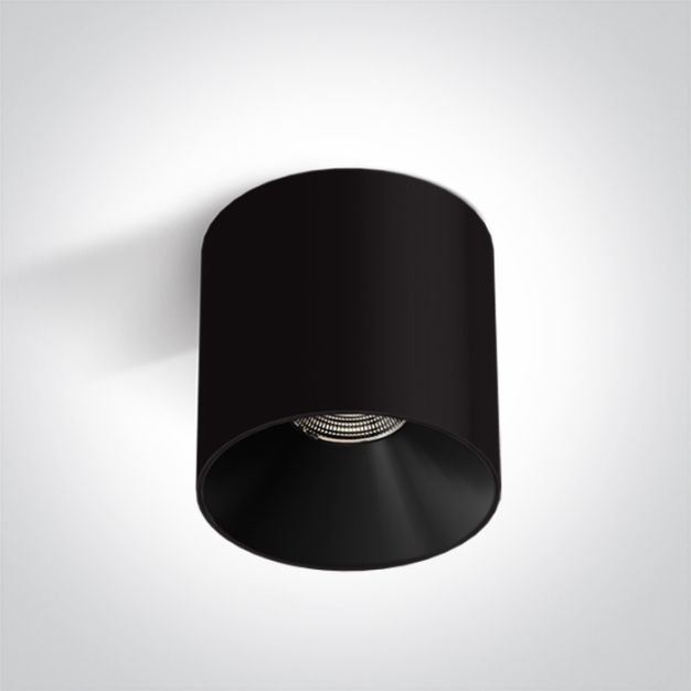 ONE Light Wall & Ceiling LED - Aufbaustrahler 1L - Ø 10 x 10 cm - 18W LED inkl. - schwarz