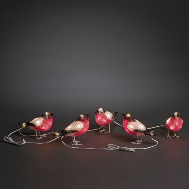 Konstsmide Weihnachtsbeleuchtung - Goldfinken - 400 x 12 x 15 cm - IP44 - mehrfarbig