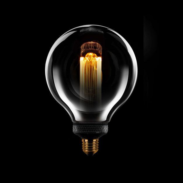ETH Globe LED Filament - Ø 12,5 cm - E27 - 3 Stufen dimmbar - 5W - 1800K - geräuchert und transparent