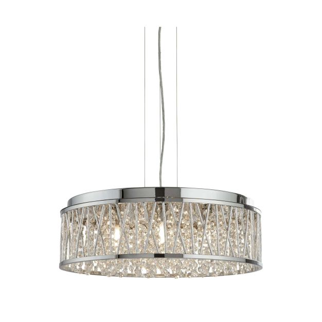 Searchlight Elise - Pendelleuchte - Ø 48 x 135 cm - Chrom