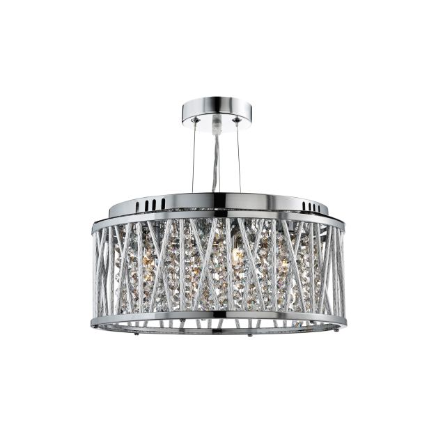 Searchlight Elise - Pendelleuchte - Ø 30 x 134 cm - Chrom