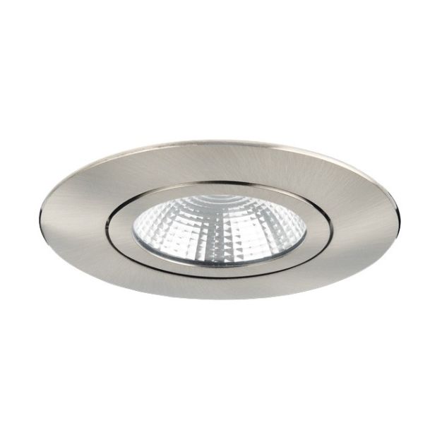 Integral LED Lux Ultra Slim - Einbaustrahler - Ø 83 mm, Ø 65 mm Einbaugröße - 6,5W dimmbare LED inkl. - Nickel satiniert