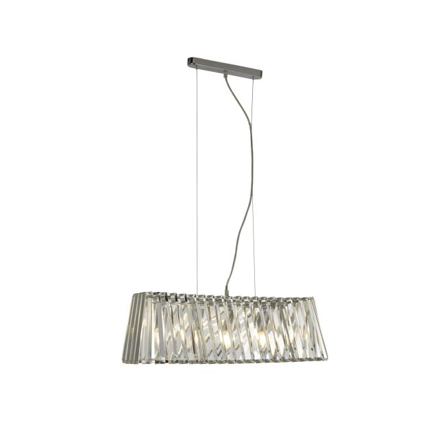 Searchlight Tiara - Pendelleuchte - 67 x 24 x 150 cm - Chrom und transparent