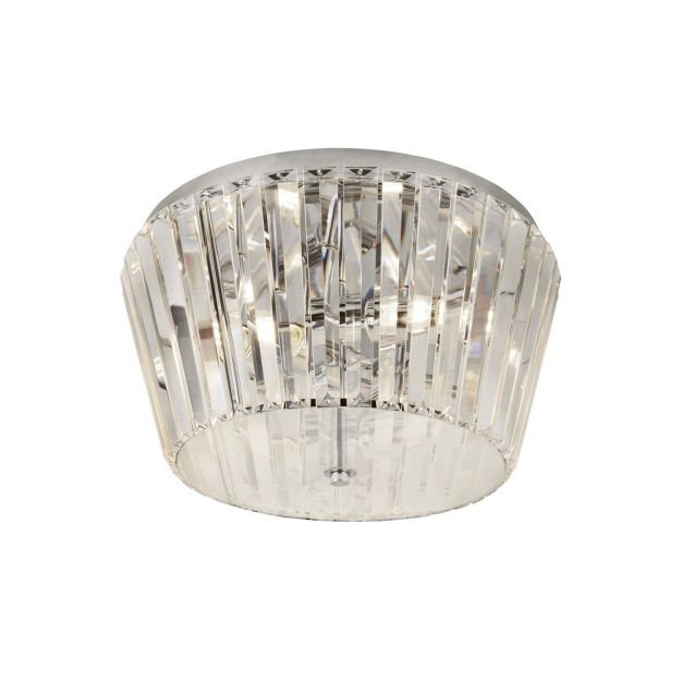 Searchlight Tiara - Deckenleuchte - Ø 40 x 23 cm - Chrom und transparent