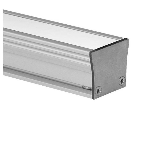 Leuchtenkönig Recessed Beam - lineare Einbauleuchten für den Außenbereich - 200 x 3 cm - inkl. 9,4W LED - IP67 - weiß und silber eloxiert