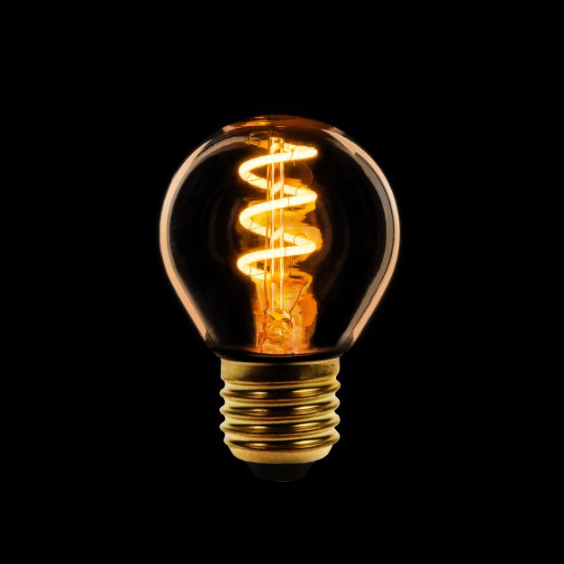 ETH Bullet Spiral LED Glühfaden - E27 - 2W dimmbar - 2200K - gold