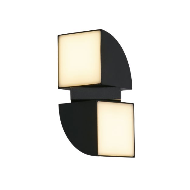 Searchlight Dakota - Außenwandleuchte - 12 x 21 cm - 8W LED inkl - IP44 - schwarz