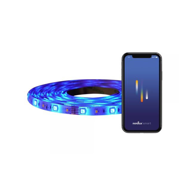 Nordlux Smart LED-Strip - 300 cm Länge - Dimmfunktion per App - 2W LED pro Meter - IP65 - RGB