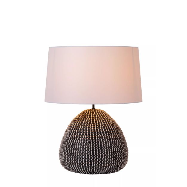 Lucide Maduka - Tischleuchte - Ø 45 x 61 cm - schwarz und weiß