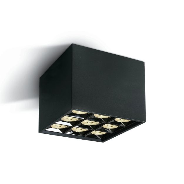 ONE Light Mirror Square Boxes - Deckenleuchte - 12,3 x 12,3 x 8,8 cm - 30W LED inkl. - schwarz