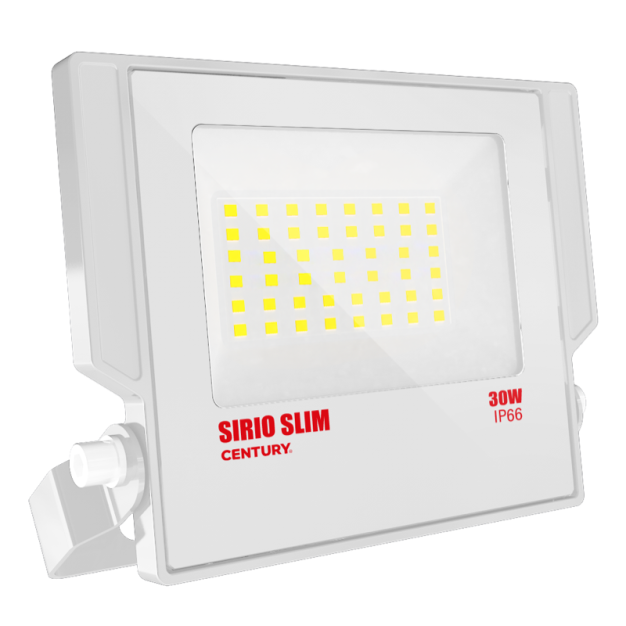 Century Italia Sirio Slim - Strahler - 16 x 14,7 x 2,9 cm - 30W LED inkl - IP66 - weiß