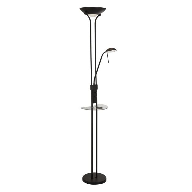Searchlight Wireless USB - Stehleuchte - wiederaufladbar über USB-Kabel - 29 x 177 cm - 22,4 W dimmbare LED inkl. - mattschwarz