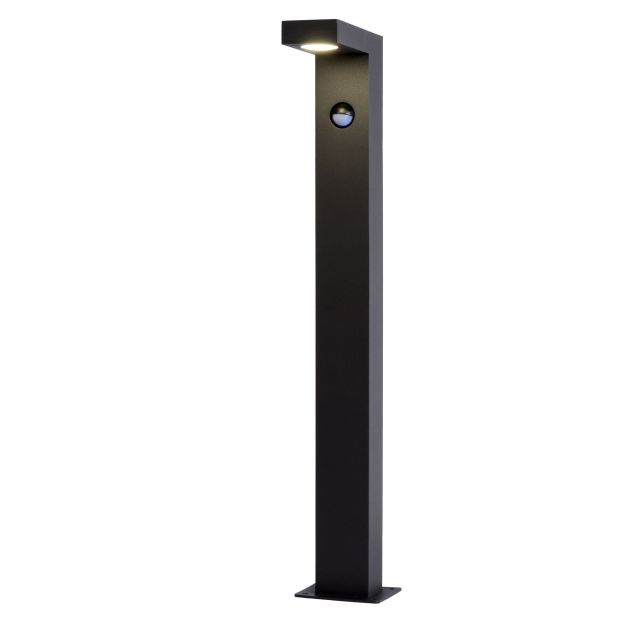 Lucide Texas - Gartenleuchte mit Bewegungsmelder - 6 x 15 x 60 cm - 6W LED inkl. - IP54 - anthrazit