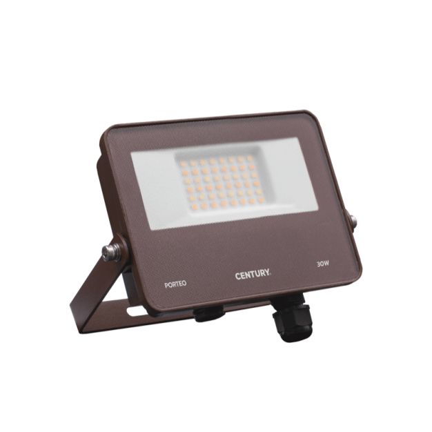 Century Italia Porteo CCT - Strahler - 14,4 x 16,2 x 3,6 cm - 30W LED inkl - einstellbare Lichtfarbe - IP65 - braun