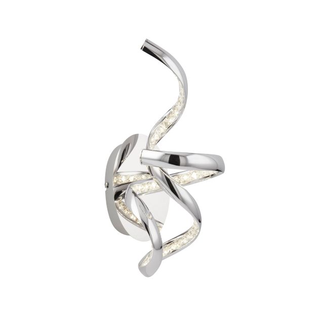 Searchlight Twirls - Wandleuchte - 17 x 38 cm - 12W LED inc. - Chrom