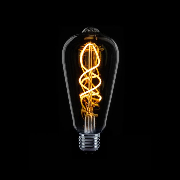 ETH Edison Spiral LED Glühfaden ST64 - E27 - 4W dimmbar - 2200K - geräuchert