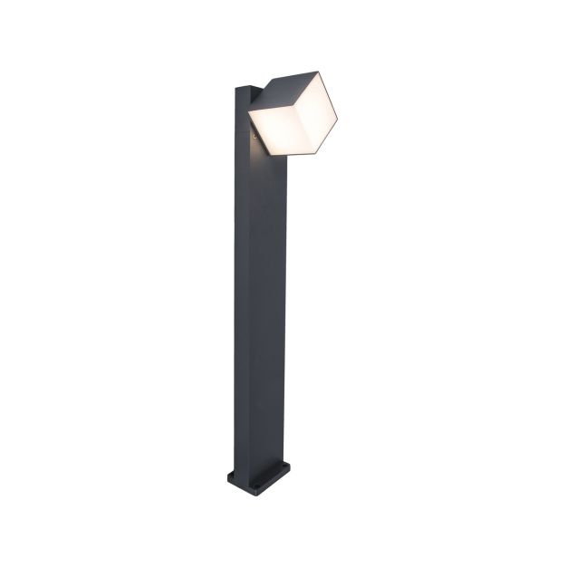 Lutec Cuba - Gartenleuchte - 23,7 x 11 x 75 cm - 12,2W LED inkl. - IP54 - dunkelgrau
