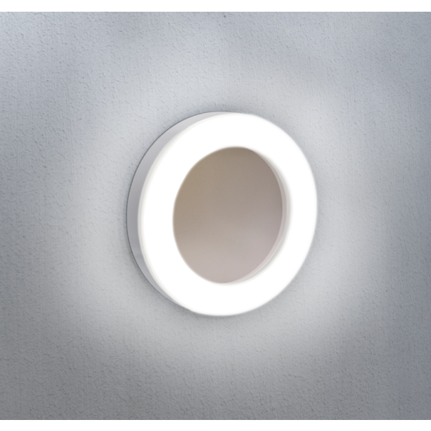 Century Italia Omnia - Wand- und Deckenleuchte - Ø 19 x 4,1 cm - 6W LED inkl. - IP65 - weiß mit gold