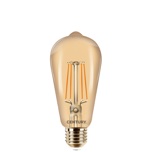 Century Italia LED-Glühlampe Incanto Epoca - Ø 6,4 x 14 cm - E27 - 11W dimmbar - 2200K - amber