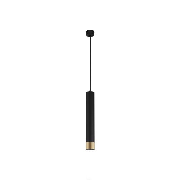 Nova Luce Picto - Hängeleuchte - Ø 6 x 240 cm - schwarz und gold